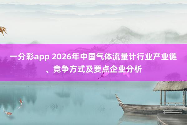 一分彩app 2026年中国气体流量计行业产业链、竞争方式及要点企业分析