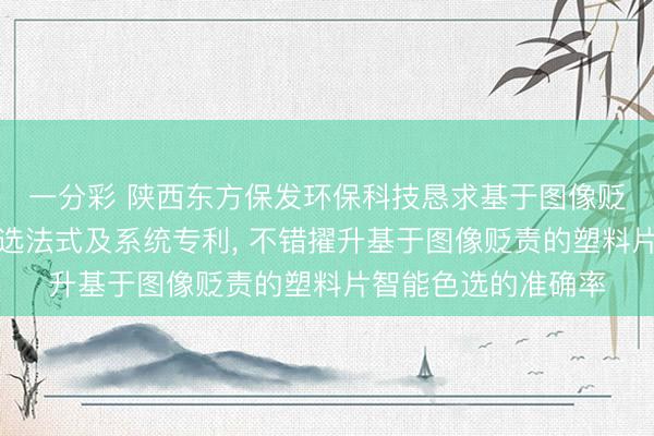 一分彩 陕西东方保发环保科技恳求基于图像贬责的塑料片智能色选法式及系统专利， 不错擢升基于图像贬责的塑料片智能色选的准确率