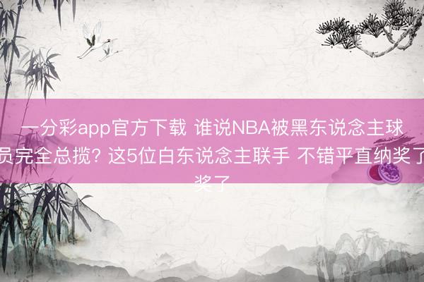 一分彩app官方下载 谁说NBA被黑东说念主球员完全总揽? 这5位白东说念主联手 不错平直纳奖了